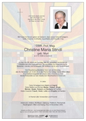 Christine Maria Stindl, geb. Murr